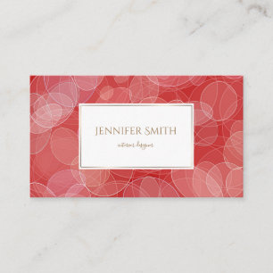 Bokeh style red gradient texture business card