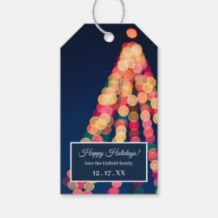 Bokeh Tree Lights, Christmas Gift Tags