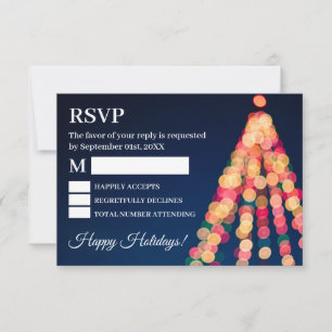 Bokeh Tree Lights, Christmas RSVP