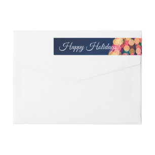 Bokeh Tree Lights, Christmas Wrap Around Label