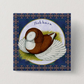 Bokhara Pigeon In The Round 15 Cm Square Badge