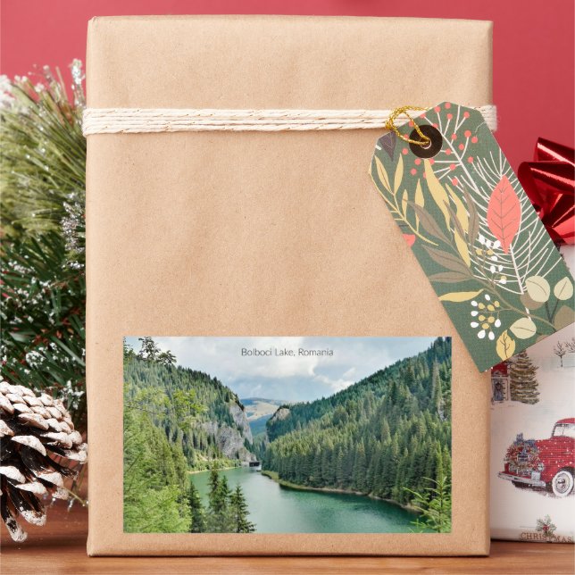 Bolboci Lake, Romania Rectangular Sticker (Holiday)