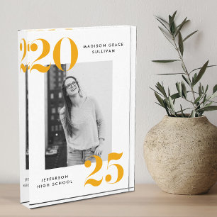 Bold 2022 Yellow Lettering Graduation Photo Block