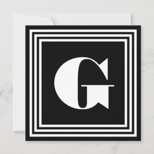 Bold 3 Frame Monogram   Black & White