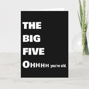 Bold 50th Birthday Humour  Card