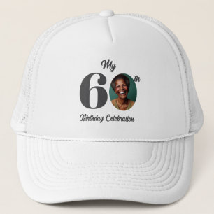 Bold 60th Birthday Photo  Trucker Hat