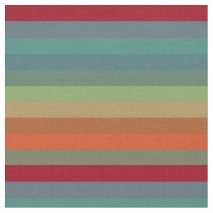 Bold 70s Fiesta Retro Stripe Pattern Fabric