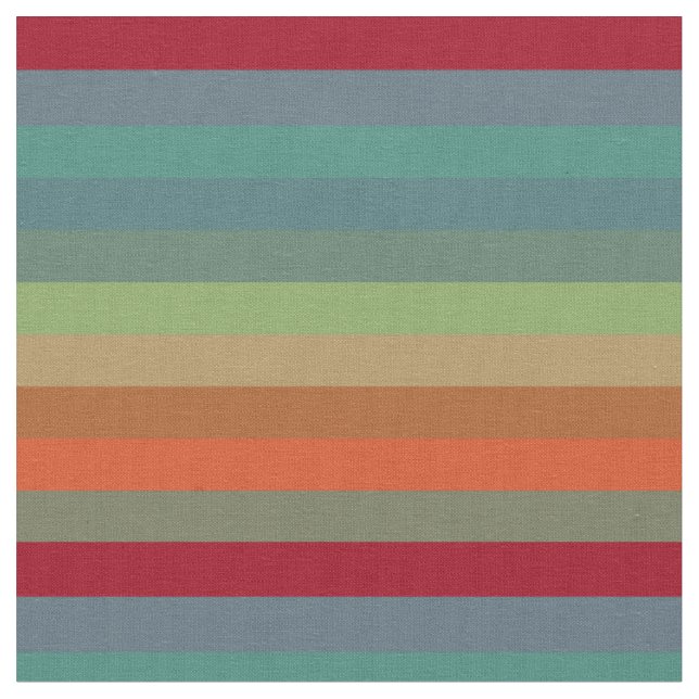 Bold 70s Fiesta Retro Stripe Pattern Fabric (Close Up)