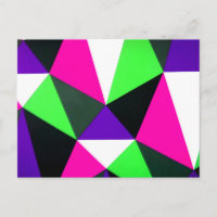Bold 80s Colour Block Neon Green Pink Purple