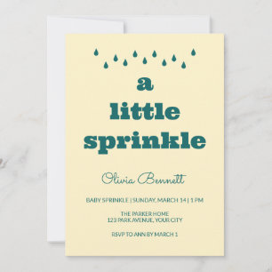 Bold A Little Sprinkle Baby Sprinkle Invitation