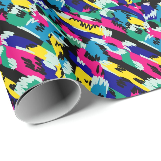 Bold Abstract Art in Primary Colours  Wrapping Paper (Roll Corner)
