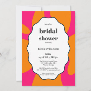 Bold Abstract Bridal Shower Invitation