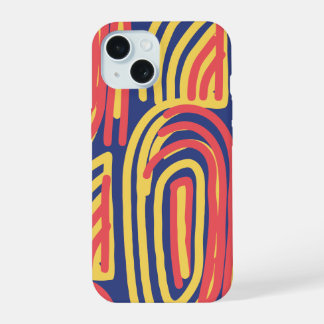 Bold Abstract Brushstrokes Modern iPhone 15 Case