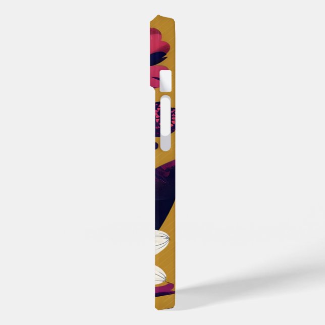 Bold Abstract Floral Art Phone Case - Vibrant Mode (Back / Left)