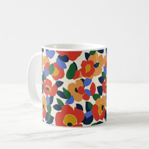 Bold Abstract Floral Pattern Coffee Mug
