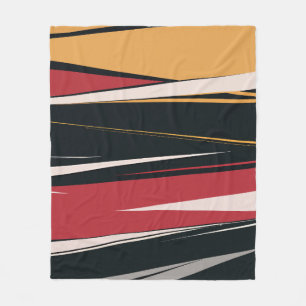 Bold Abstract Geometric Art Fleece Blanket