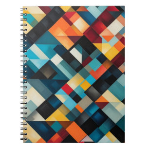 Bold Abstract Geometric Pattern Art Notebook
