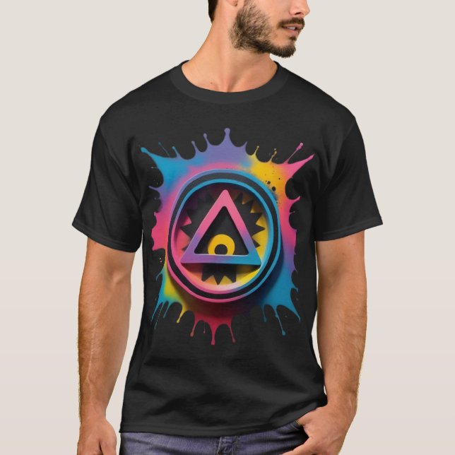 Bold Abstract Geometric Symbol T-Shirt (Front)