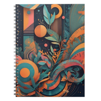 Bold Abstract Graphic – Vibrant Geometric Shapes  Notebook