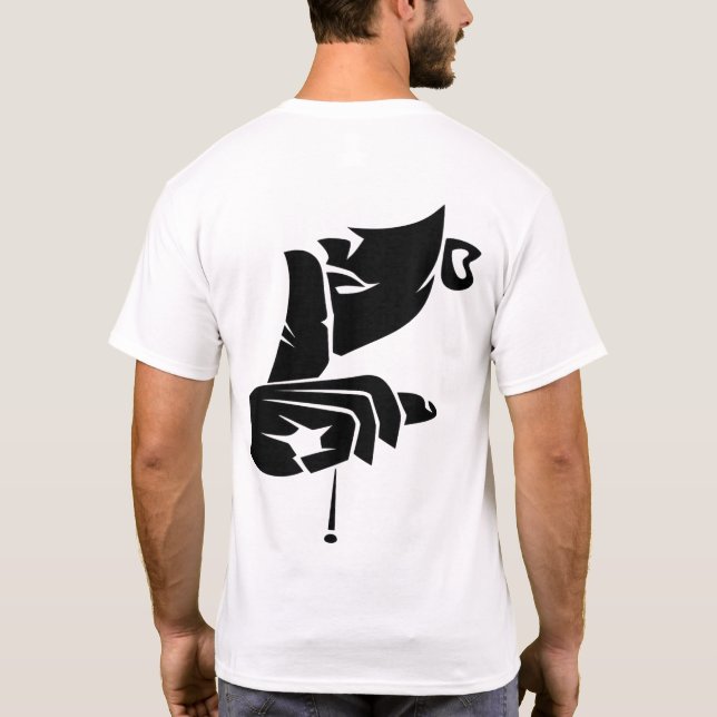 Bold Abstract Hand Art Men’s Back Print T-Shirt (Back)
