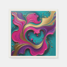Bold Abstract Heart Swirl – Modern Colourful Art