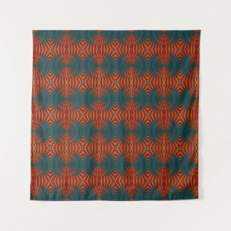 Bold Abstract Hippie Cool Red Blue Ethnic Trippy Tapestry