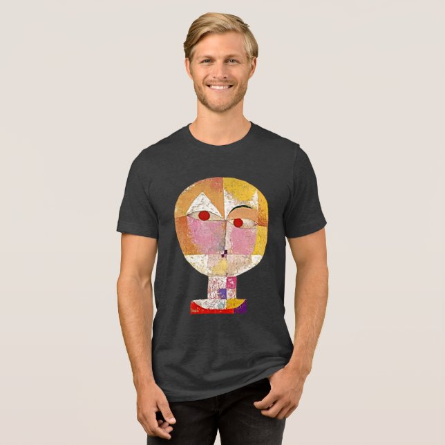 Bold Abstract Modern Art –  Paul Klee  Tri-Blend Shirt (Front Full)