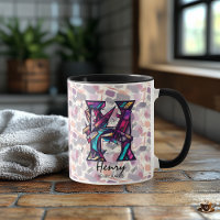 Bold Abstract Monogram Mug - H for Henry