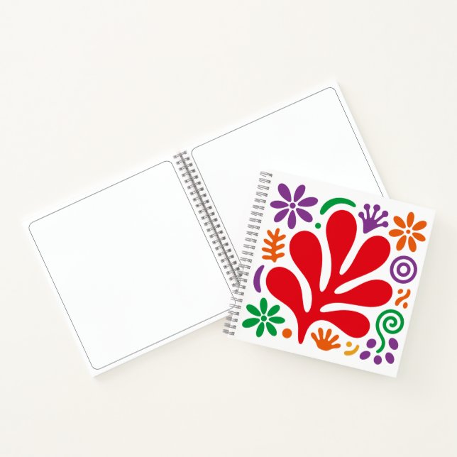 Bold Abstract Notebook Floral Matisse Style (Inside)