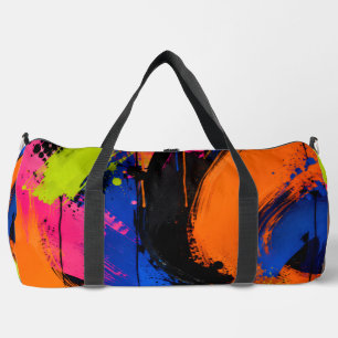 Bold Abstract Paint Splash Duffle Bag