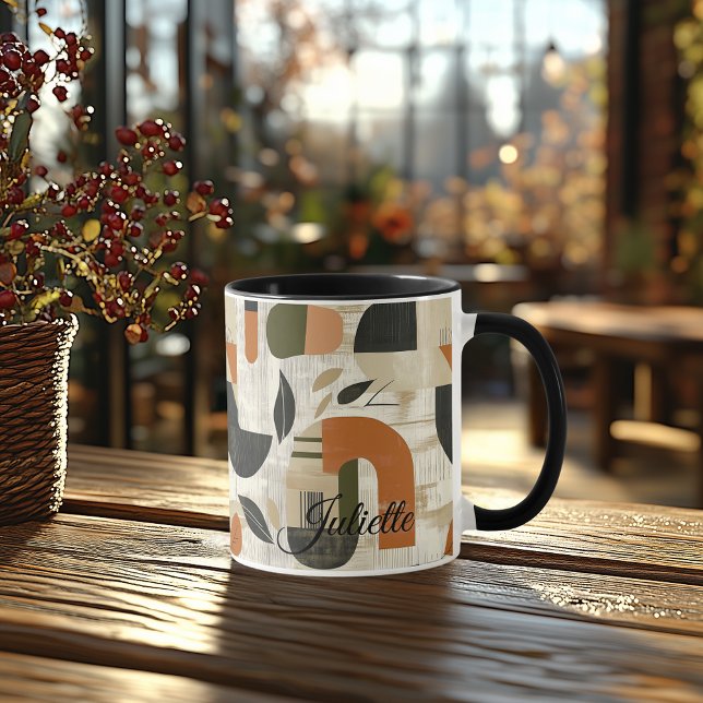 Bold Abstract - Personalised Rustic Earthy Mug (Creator Uploaded)