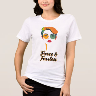 Bold Abstract Pop Art Face Tri-Blend Shirt