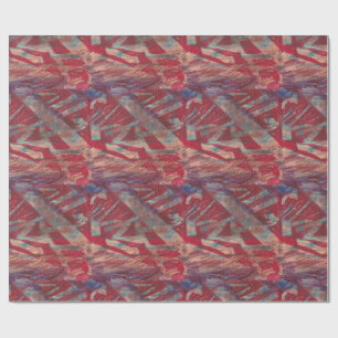 Bold Abstract Red Pattern Modern Art Design Wrapping Paper