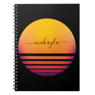 Bold Abstract Sun Personalised Notebook