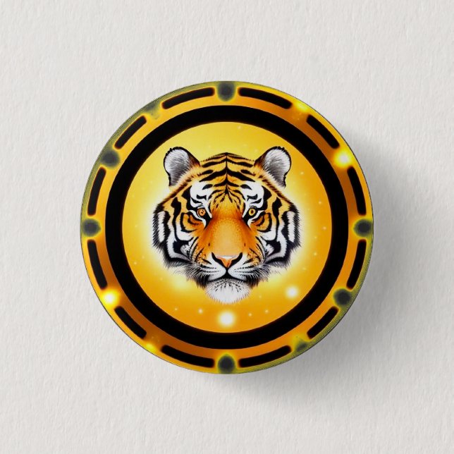 Bold Abstract Tiger Illustration 3 Cm Round Badge (Front)