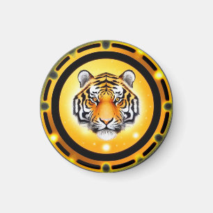 Bold Abstract Tiger Illustration Magnet