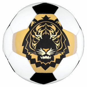 Bold Abstract Tiger Illustration Soccer Ball