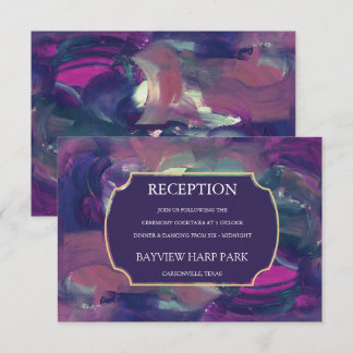 Bold Acrylic Painting Reception Card