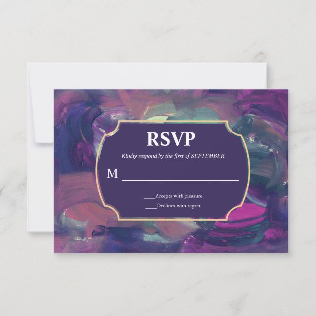 Bold Acrylic Painting RSVP Card (Front)