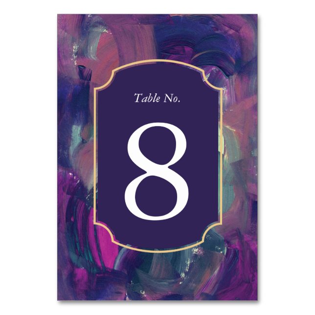 Bold Acrylic Painting Table Number (Front)