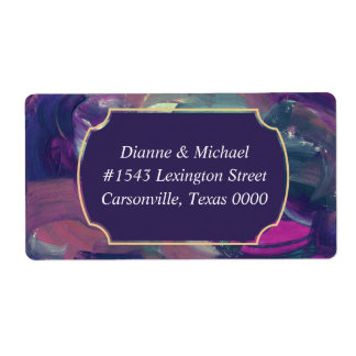 Bold Acrylic Painting Wedding Address Label