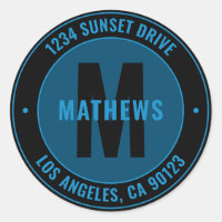 Bold Address, Slogan or Other Text | Blue & Black
