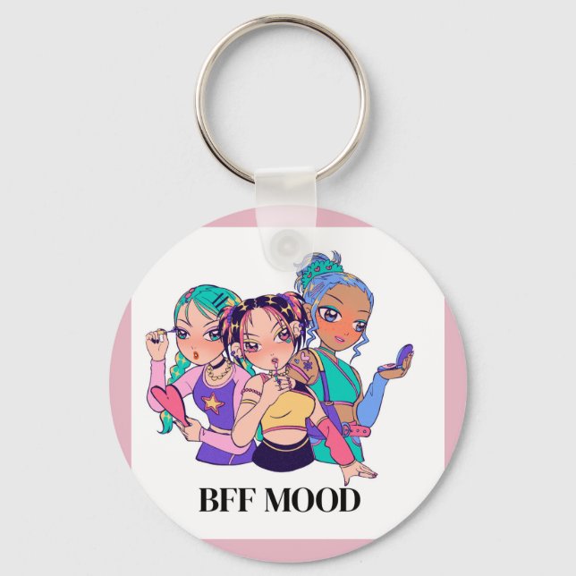 Bold Aesthetic Graphic Tee Key Ring (Front)