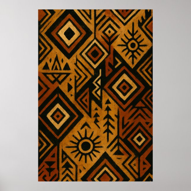 Bold African Pattern Poster – Tribal-Inspired (Front)