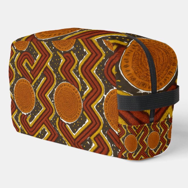 Bold African Print Dopp Kit (Left Corner)
