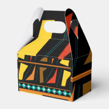 Bold African Print Favour Box