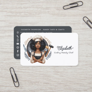 Bold Afro Glam Crafting Business Branding Card