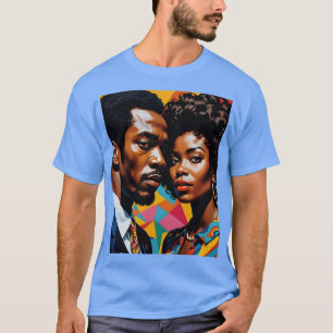 Bold Afrocentric Power Couple Tee