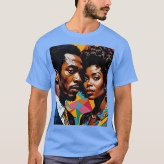 Bold Afrocentric Power Couple Tee
