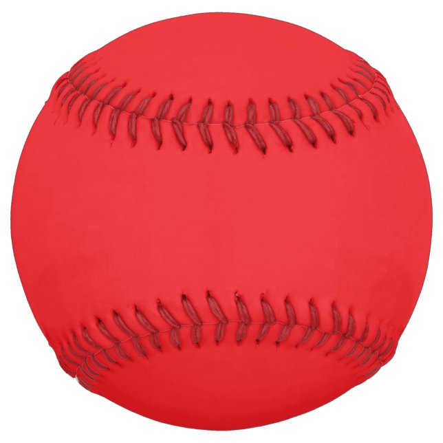 Bold All Bright Red Softball for Gift or Decor (Back)